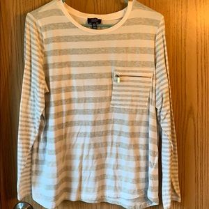 Gray and white tunic t-shirt size XL with zipper